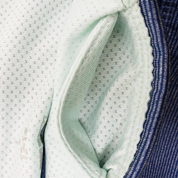 Marika Sport Capri Leggings Women's Size L 12-14 Blue Stripe - Picture 3 of 8